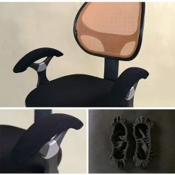 READCLY Imikeya Housse Pour Accoudoirs De Chaise De Bureau Avec Bande élastique Noir -France Coussin et housse de coussin Soldes Boutique 54471527 5