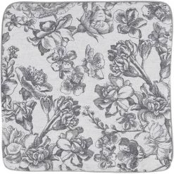 HOMEMAISON Housse De Coussin Imprimée Floral Gris 40 X 40 Cm - Gris
