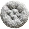 TANABATA 1 Coussin Rond épais Pour Chaise De Salle à Manger, Canapé, Dossier De Chaise Tabouret Tatami Matériaux : Coton Et Lin - Gris, Lin Coton, Gris, 45 X 45 Cm