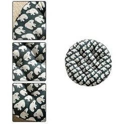 TANABATA 1 Coussin Rond épais Pour Chaise De Salle à Manger, Canapé, Dossier De Chaise Tabouret Tatami Matériaux : Coton Et Lin - Gris, Lin Coton, Gris, 45 X 45 Cm -France Coussin et housse de coussin Soldes Boutique 54645812 3