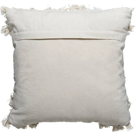 HOMEMAISON Coussin En 3D à Pompons Blanc Ivoire 45 X 45 Cm - Blanc Ivoire 2 HOMEMAISON Coussin En 3D à Pompons Blanc Ivoire 45 X 45 Cm - Blanc Ivoire – Image 2