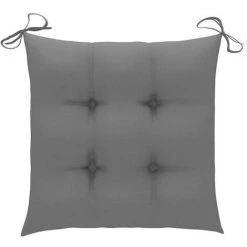 TALKEACH Coussins De Chaise 4 Pcs Gris 40x40x7 Cm Tissu -France Coussin et housse de coussin Soldes Boutique 55071566 3