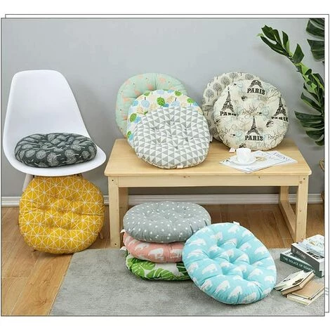 Betterlife Galette De Chaise Ronde - 1 Pcs - D 40 Cm - Coussin Oussin D'assise Pad Tatami Coussin Pour Home Voiture Chaise De Bureau, Coussin D'assise Coussinets 4 Betterlife Galette De Chaise Ronde - 1 Pcs - D 40 Cm - Coussin Oussin D'assise Pad Tatami Coussin Pour Home Voiture Chaise De Bureau, Coussin D'assise Coussinets – Image 4