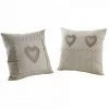 JARDIBRICODECO Coussin Coeur En Coton Et Lin