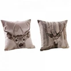 JARDIBRICODECO Coussin Cerf En Coton