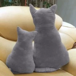 CADEAUX Mignon Chat Doux En Peluche Dos Ombre Jouet Canapé Oreiller Coussin De Siège Cadeau D'anniversaire (blanc) 30 Cm -France Coussin et housse de coussin Soldes Boutique 55459651 3