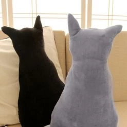 CADEAUX Mignon Chat Doux En Peluche Dos Ombre Jouet Canapé Oreiller Coussin De Siège Cadeau D'anniversaire (blanc) 30 Cm -France Coussin et housse de coussin Soldes Boutique 55459651 5