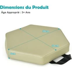 COSTWAY Lot De 6 Coussins De Sol Pour Enfants, Coussins De Chaises Hexagonaux Avec Poignées, Multicolores, 38 X 34 X 5 Cm Couleurs Morandi -France Coussin et housse de coussin Soldes Boutique 55476124 4