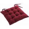 1001KDO POUR LA MAISON Coussin De Chaise Coton Recycle Grand Mistral Bordeaux