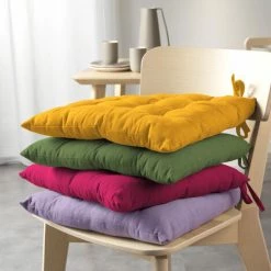 1001KDO POUR LA MAISON Coussin De Chaise Coton Recycle Grand Mistral Lilas -France Coussin et housse de coussin Soldes Boutique 55499114 3
