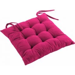 1001KDO POUR LA MAISON Coussin De Chaise Coton Recycle Grand Mistral Fuchsia