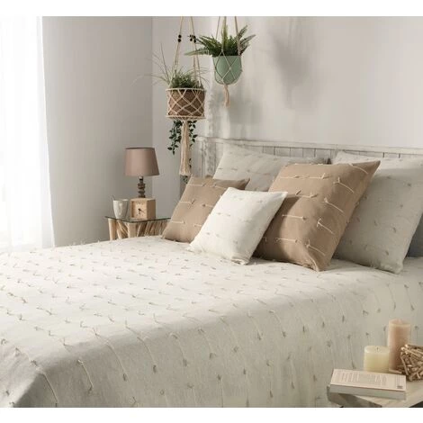 1001KDO POUR LA MAISON Housse De Coussin 60x60cm Fileos Naturel 2 1001KDO POUR LA MAISON Housse De Coussin 60x60cm Fileos Naturel – Image 2