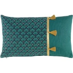 1001KDO POUR LA MAISON Coussin 30x50cm Metallise Art-Chic Bleu