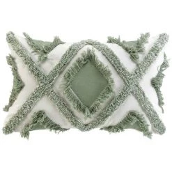 1001KDO POUR LA MAISON Coussin 30x50cm Marisse Vert Sauge