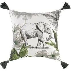 1001KDO POUR LA MAISON Coussin 40 X 40 Cm Equatoria Jungle Elephant