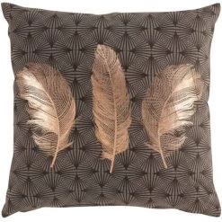 1001KDO POUR LA MAISON Coussin Déhoussable Métallisé Plumes Love