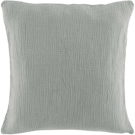 1001KDO POUR LA MAISON Coussin Gaze De Coton 40x40cm Angeliase Gris 1 1001KDO POUR LA MAISON Coussin Gaze De Coton 40x40cm Angeliase Gris