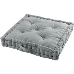1001KDO POUR LA MAISON Coussin De Sol Matelassé Gris 60cm