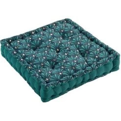 1001KDO POUR LA MAISON Coussin De Sol Métallise Art-Chic Bleu 45cm