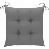 INLIFE Coussins De Chaise 2 Pcs Gris 40x40x7 Cm Tissu