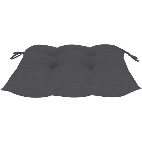 INLIFE Coussins De Chaise 4 Pcs Anthracite 40x40x7 Cm Tissu 4 INLIFE Coussins De Chaise 4 Pcs Anthracite 40x40x7 Cm Tissu – Image 4
