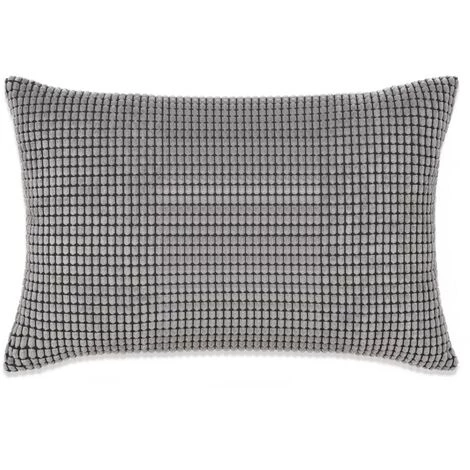 INLIFE Jeu De Coussin 2 Pcs Velours 40 X 60 Cm Gris 1 INLIFE Jeu De Coussin 2 Pcs Velours 40 X 60 Cm Gris