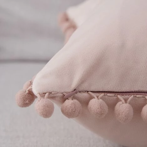 Lot De 2 Housses De Coussin Decoration Chambre Doux Carré En Velours Couleur Unie Housses De Canapé Avec Les Ballons Moderne Pour Salon, 45x45cm, Rose Clair,Irisfr 2 Lot De 2 Housses De Coussin Decoration Chambre Doux Carré En Velours Couleur Unie Housses De Canapé Avec Les Ballons Moderne Pour Salon, 45x45cm, Rose Clair,Irisfr – Image 2