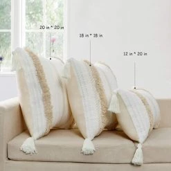 BEARSU Housses De Coussin Modernes - Simples Et Géométriques - Tricotées - Décoratives - Beige - Pour Canapé Et Salon 9 BEARSU Housses De Coussin Modernes - Simples Et Géométriques - Tricotées - Décoratives - Beige - Pour Canapé Et Salon -France Coussin et housse de coussin Soldes Boutique 55870890 5