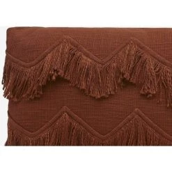 OZAIA Lot De 2 Coussins 100% Coton à Franges BONEL - 30 X 50 Cm - Terracotta - Terracotta -France Coussin et housse de coussin Soldes Boutique 55883028 3
