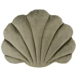 OZAIA Coussin Coquillage BRIAC - Velours - Taupe - H. 48 X L. 38 Cm - Taupe
