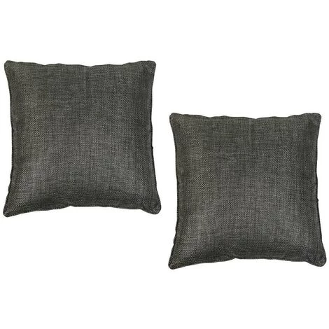 OZAIA Lot De 2 Coussins EICHI - 50 X 50 Cm - Anthracite - Gris Anthracite 1 OZAIA Lot De 2 Coussins EICHI - 50 X 50 Cm - Anthracite - Gris Anthracite