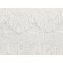 OZAIA Lot De 2 Coussins 100% Coton à Franges BONEL - 30 X 50 Cm - Blanc - Blanc -France Coussin et housse de coussin Soldes Boutique 55884395 3