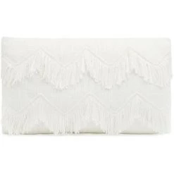 OZAIA Lot De 2 Coussins 100% Coton à Franges BONEL - 30 X 50 Cm - Blanc - Blanc -France Coussin et housse de coussin Soldes Boutique 55884395 5