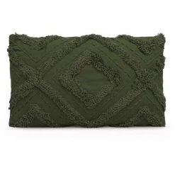 OZAIA Lot De 2 Coussins 100 % Coton Tufté FIDJA - 30 X 50 Cm - Kaki - Vert Olive -France Coussin et housse de coussin Soldes Boutique 55885157 5