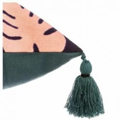 Coussin Déhoussable Imprimé Et Brodé 40 X 40 Cm Collection Jungle Pop Feuillage FUIENKO -France Coussin et housse de coussin Soldes Boutique 56063747 3