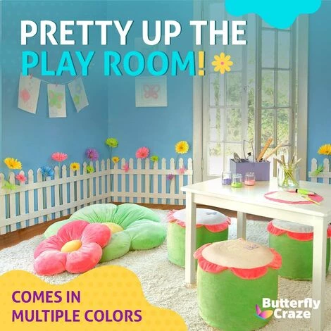 BENOBBY KIDS Coussin De Sol à Fleurs Roses - Adorable Décoration De Chambre Pour Filles, Adolescents Et Tout-petits - Oreiller à Fleurs Pour Lire Et Se Reposer Pour Les Enfants - Diamètre Moyen 20" 3 BENOBBY KIDS Coussin De Sol à Fleurs Roses - Adorable Décoration De Chambre Pour Filles, Adolescents Et Tout-petits - Oreiller à Fleurs Pour Lire Et Se Reposer Pour Les Enfants - Diamètre Moyen 20" – Image 3