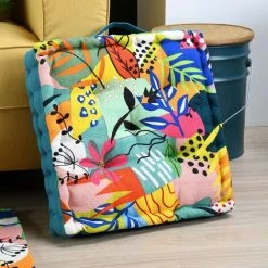 LOVELY CASA Coussin De Sol 45x45 Cm Popart Canard Coton - Bleu -France Coussin et housse de coussin Soldes Boutique 56073707 3