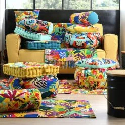 LOVELY CASA Coussin De Sol 45x45 Cm Popart Canard Coton - Bleu -France Coussin et housse de coussin Soldes Boutique 56073707 4