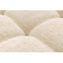 Coussin De Chaise 38 X 38 X 3 Cm Avec Liens Et 16 Coutures Matière Recyclée Beige Uni 38 X 38 Cm Ecru FUIENKO -France Coussin et housse de coussin Soldes Boutique 56121660 4