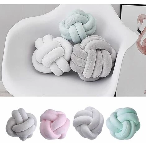Rose - Coussin à Nœud Rond Tissé à La Main, Coussin De Canapé En Peluche Douce Pour Le Salon FUIENKO 2 Rose - Coussin à Nœud Rond Tissé à La Main, Coussin De Canapé En Peluche Douce Pour Le Salon FUIENKO – Image 2