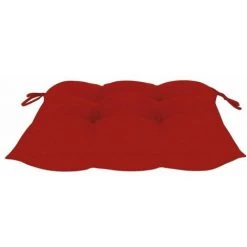 FUIENKO Coussins De Chaise 2 Pcs Rouge 50x50x7 Cm Tissu -France Coussin et housse de coussin Soldes Boutique 56121741 4