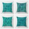 FUIENKO Ensemble De 1 Housse De Coussin Carrée Décorative-3D Vague Ronde Moderne Simple Vert Housse De Coussin Décorative 45x45cm[326]