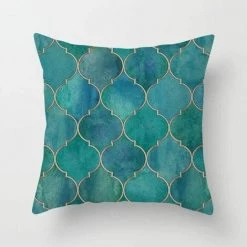 FUIENKO Ensemble De 1 Housse De Coussin Carrée Décorative-3D Vague Ronde Moderne Simple Vert Housse De Coussin Décorative 45x45cm[326] -France Coussin et housse de coussin Soldes Boutique 56122038 4