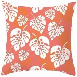 Set De 4 Déco Corail Feuille Carrée 40x40cm[507] FUIENKO -France Coussin et housse de coussin Soldes Boutique 56122048 4