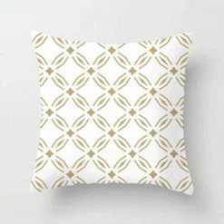 FUIENKO Housse De Coussin Décorative Carrée 4 Pièces - Housse De Coussin Blanche Nordique Moderne Fête Du Ramadan 45x45cm [684] -France Coussin et housse de coussin Soldes Boutique 56122054 4