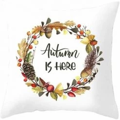 FUIENKO Housse De Coussin 4 Pièces Ensemble Salon Chambre Canapé Thanksgiving Ins Carré Décor à La Maison 40x40cm[516] -France Coussin et housse de coussin Soldes Boutique 56122084 4