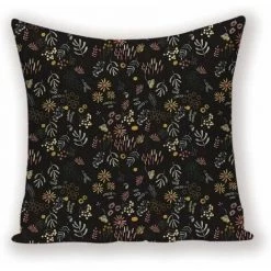 FUIENKO Housse De Coussin Impression Numérique Ferme Jaune Chic Shabby Housse De Coussin Fleur Salon Coussin-40x40cm[1237]