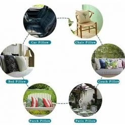 FUIENKO Housse De Coussin Impression Numérique Ferme Jaune Chic Shabby Housse De Coussin Fleur Salon Coussin-40x40cm[1237] -France Coussin et housse de coussin Soldes Boutique 56122089 3