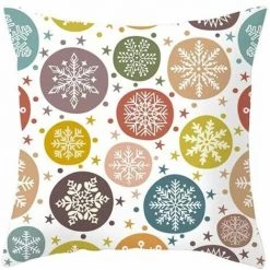 FUIENKO Housse De Coussin Noël 4 Pièces Simple Canapé Cadeau 40x40cm[613] -France Coussin et housse de coussin Soldes Boutique 56122131 3