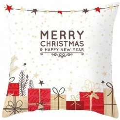 FUIENKO Housse De Coussin Noël 4 Pièces Simple Canapé Cadeau 40x40cm[613] -France Coussin et housse de coussin Soldes Boutique 56122131 4